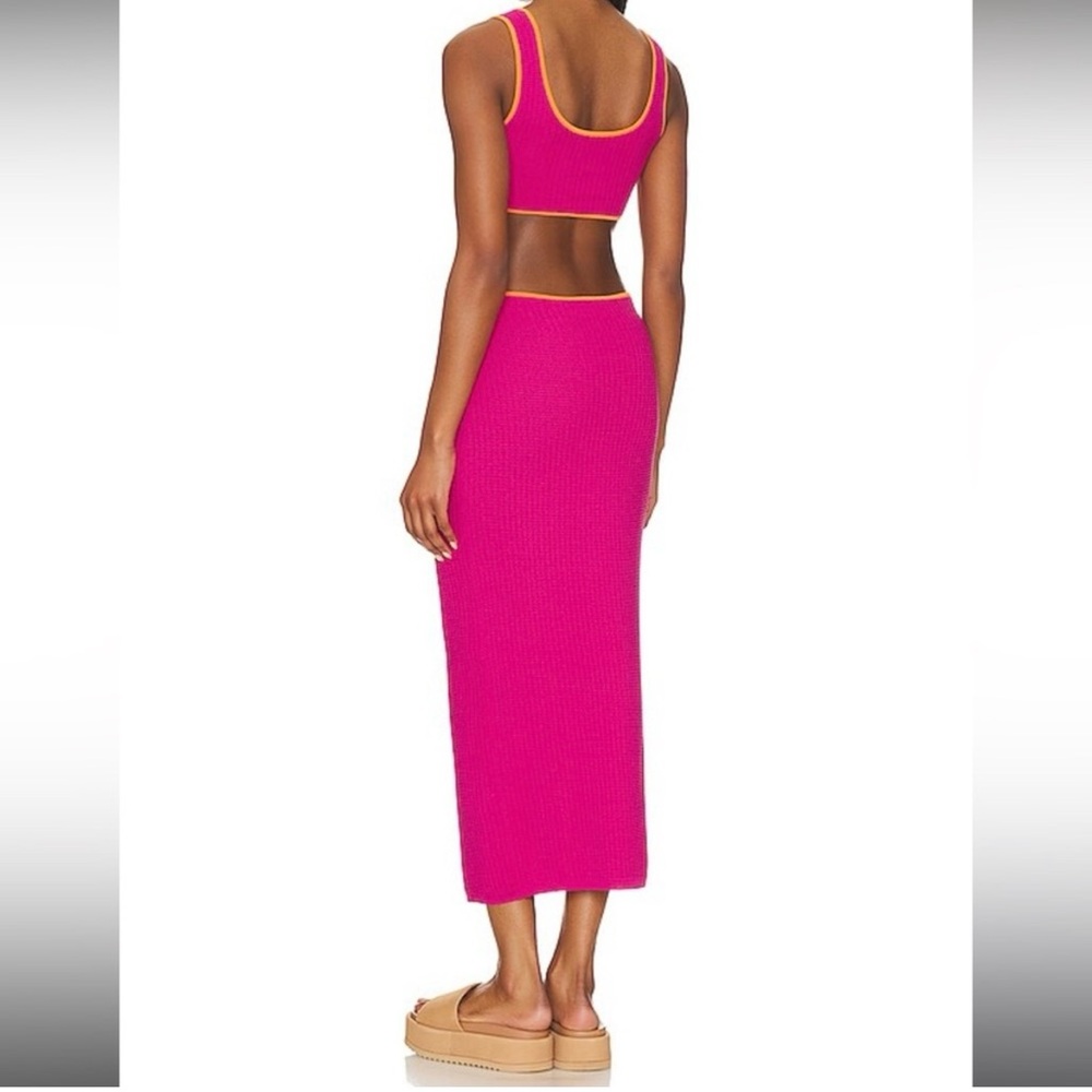 Solid & Striped Bailey Cut Out Dress Shocking Pin… - image 2